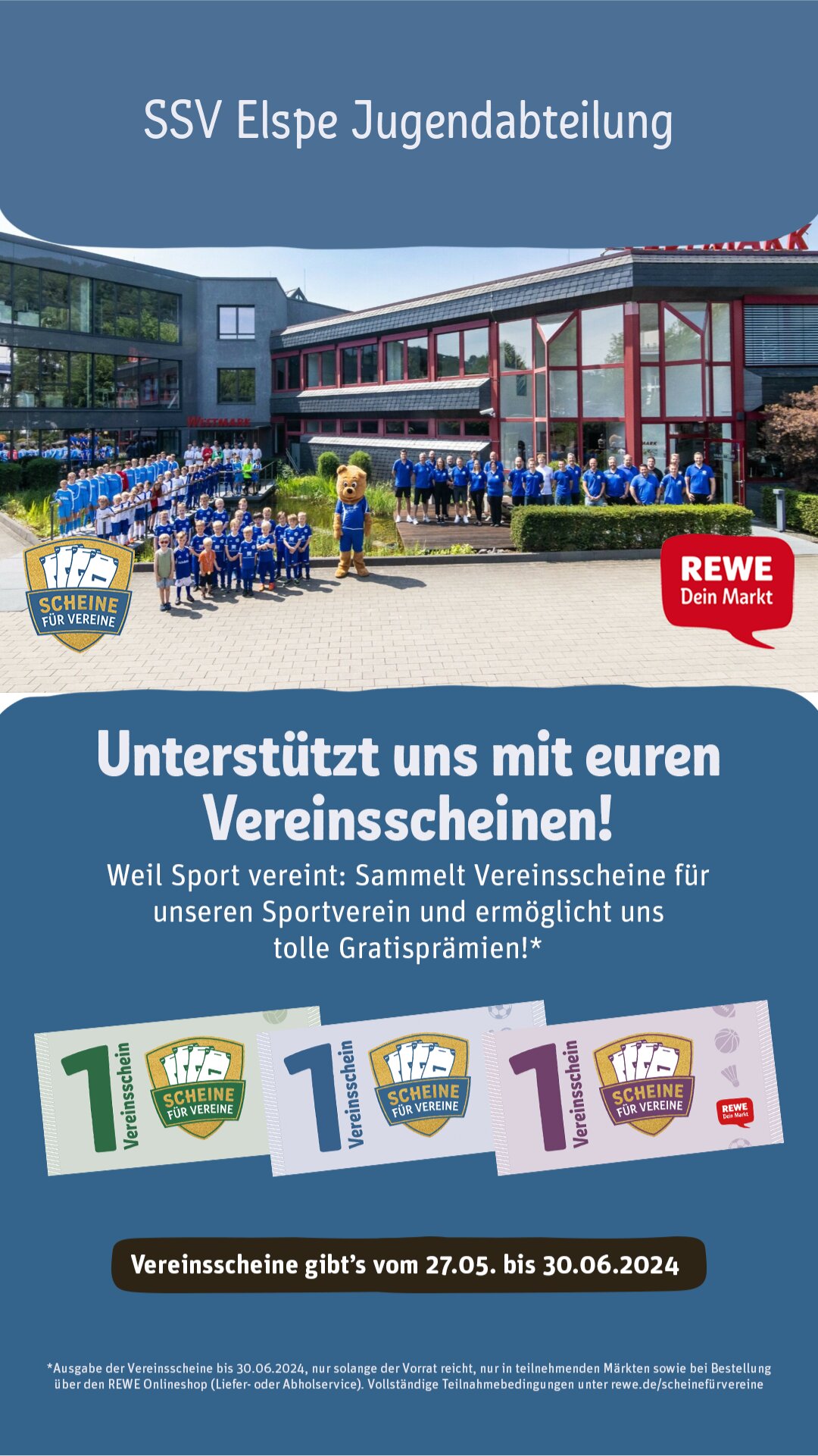 REWE Scheine fuer Vereine Poster Story